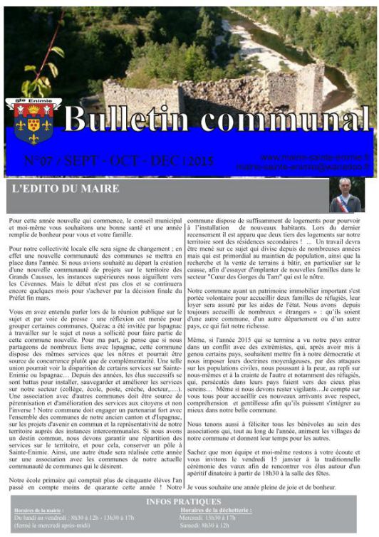Téléchargez le bulletin communal