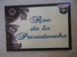 Plaque des rues du village de Ste-Enimie